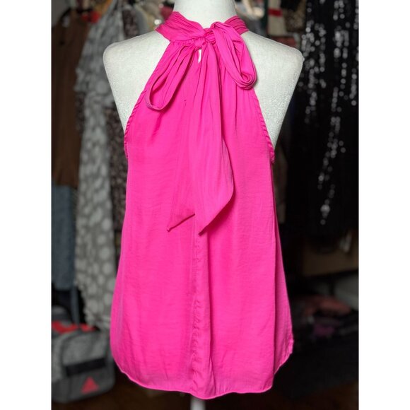 DO+BE Blouse Womens Size Small Pink Tropical Swirl Lined Halter Tank Flowy CHIC - Picture 5 of 9